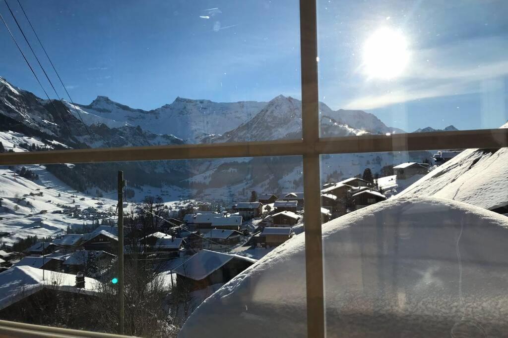 Chalet Sonnenheim Mit Atemberaubender Aussicht Adelboden Exterior photo